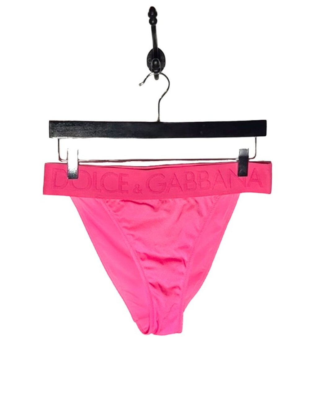 Dolce & Gabbana Hot Pink Logo Jacquard 2-Pieces Bikini Swimsuit - Picture 8 of 16